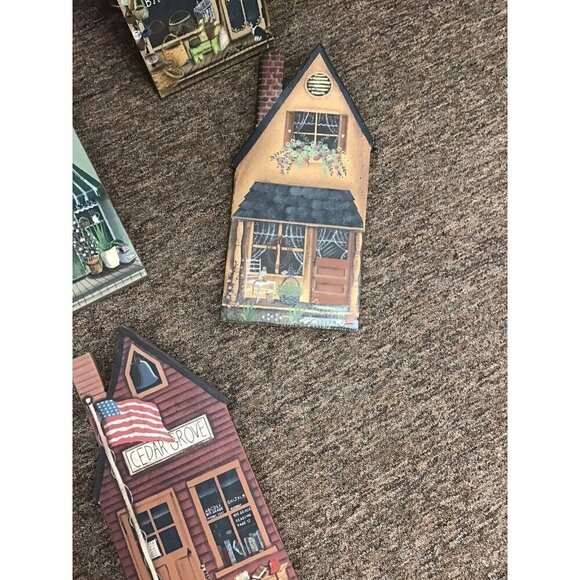 Set of 6 Wooden Main Street Stores - Picture 3 of 6